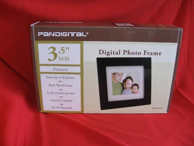 Pandigital 3.5 LCD Digital Photo Frame Compact Plug & Play Stores 40 Images  - Image 1 of 4