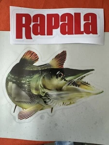 RAPALA & PIKE FISHING DECALS STICKER SET FISHING BOX - Picture 1 of 7
