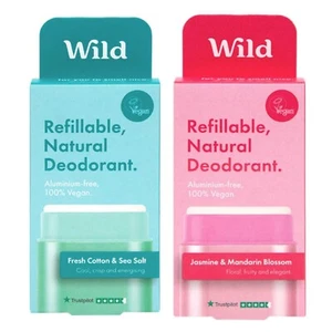 Nachfüllbares Deo Starter Pack frische Baumwolle & Meersalz / Jasmin & Mandarine - Bild 1 von 7