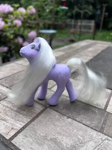 My Little Pony • G1 1986 • Flutter Forget-Me-Not capelli bianchi viola senza ali vintage - Foto 1 di 8