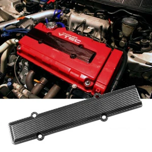 Carbon Fiber Look Valve Cover Spark Plug Insert For Honda VTEC B18 B16 B Series - Picture 1 of 8