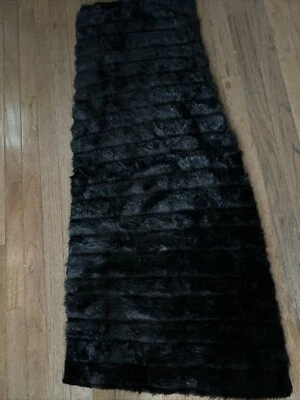 BROWN FAUX FUR  REMNANT ~ 100% ACRYLIC BACKED ~ 16”+x46” ~ 1/2” PILE - Image 1 of 3
