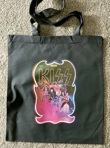 Original Vintage Transfer KISS The Band Live Printed On A Tote Bag - Bild 1 von 2