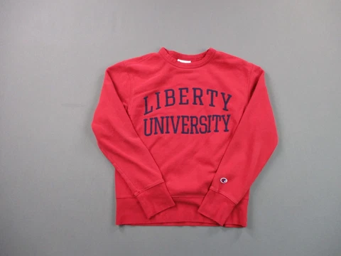 Liberty University Flames Sweater Mens Small Sweatshirt Football NCAA Champion Cover