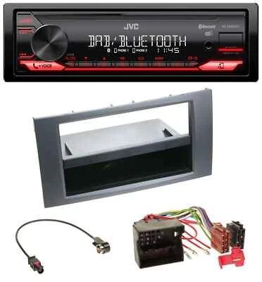 JVC Bluetooth USB DAB MP3 Autoradio für Ford Fiesta Focus 04-08 anthrazit - Bild 1 von 4