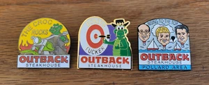 Menge 3 Outback Steakhouse Pins The Croc Rocks, Bonzer Tucker, Pollard Area - Bild 1 von 4