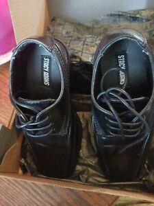 new with box stacy adams bowman black shoes-size 9 boys