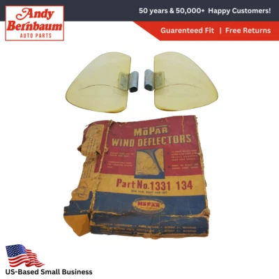 37-54 Chrysler Left Right Vent Window Windshield Wind Deflector Pair 1331134 NOS - Image 1 of 4