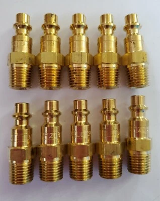 10 AMFLO CP21B QICK CONNECT COUPLING , 1/4" I/M, 1/4" MNPT, BRASS  NEW LOT - Image 1 of 2