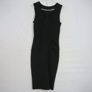 Saba Womens Pencil Dress 8(AU) or XS Black V-Neck Ruched Sleeveless Maxi Party - Picture 1 of 8