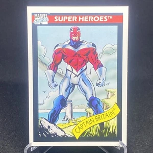 1990 Marvel Comics Superhelden Karte #40 CAPTAIN BRITAIN Vintage Brian Braddock - Bild 1 von 2