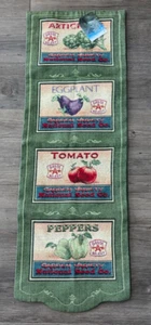 Veggies Vegetable Tomato Peppers Eggplant Artichoke Tapestry Wall Hanging NEW - Picture 1 of 3