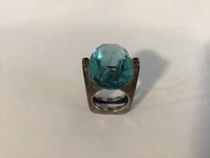 london blue topaz sterling silver designers ring - Picture 1 of 9