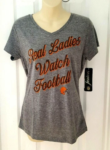 Cleveland Browns Womens Juniors T Shirt Large 11/13 Real Ladies Watch Football Cover
