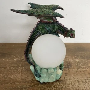 Drachen Figur Lampe Vintage Licht Sound grün - Bild 1 von 20