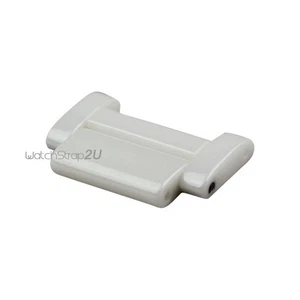 White Black Ceramic Links Replacement for Ceramic Watch Band Strap Bracelet 22mm - Picture 1 of 18