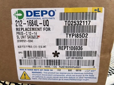 For Toyota Prius-C Signal Light Unit 2012 2013 2014 Driver Side For T02532117 - Image 1 of 4