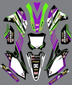 Graphic Kit for 2017 2018 2019 Kawasaki KXF250 KX250f KX 250f Purple Green Decal - Picture 1 of 1