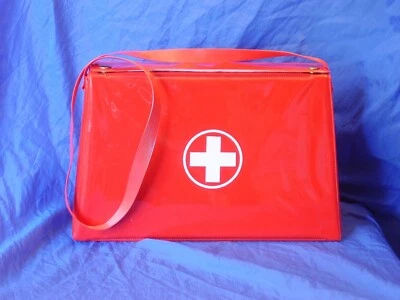 Vintage Blue Box Toys Vinyl Medical Kit Doctors Bag w/ Accessories VHTF - Image 1 of 3