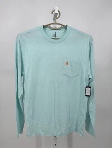 Johnnie-O Mens Jo Wave T-Shirt M Whaler Blue Crew Neck Graphics Print Back Tee - Picture 1 of 6