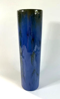 Antique Arts & Crafts Fulper Pottery Tall Cylinder Vase 13.5" - Image 1 of 4