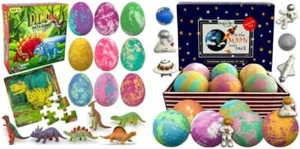 Bath Bombs for Kids with Surprise Inside Organic Kids Bubble Bath with Dinosaur - Picture 1 of 9
