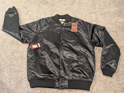 NWT Mitchell & Ness Hardwood Classic Jacket Size XL Atlanta Hawks NBA BLACKOUT - Image 1 of 4