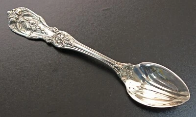 Tigela com nervuras Reed & Barton Sterling Francis I toranja/laranja colher MONO D - Imagem 1 de 3