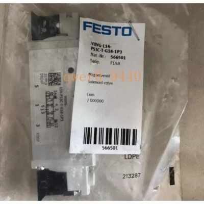 1PC New FESTO VUVG-L14-P53C-T-G18-1P3 566501 Solenoid Valve Free Shipping - Image 1 of 2