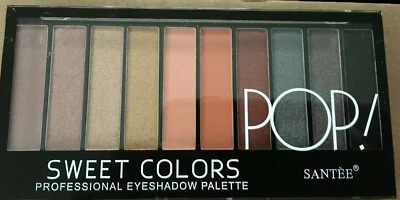 SANTEE POP SWEET COLORS PROFESIONAL EYESHADOW PALETTE 10 MIX COLORS 4MATTE,8 SHI - Image 1 of 4