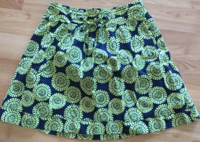 MERONA Skirt-Small-Navy Blue/ Lime-Cotton-Pockets-Elastic+Drawstring-SHIPS ASAP Foto 1 de 4