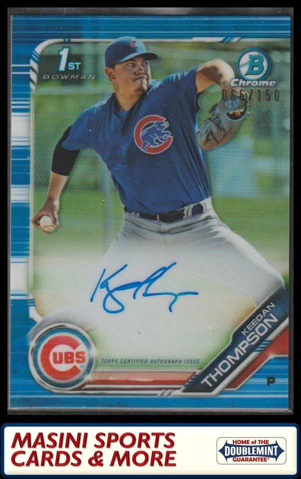 2019 Bowman #BCP-90 Keegan Thompson Chrome True Blue Refractors #066/150 1st  RC - Image 1 of 1