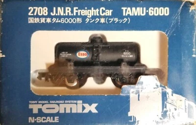 Tomix N Scale. 2708 J.N.R. Freight Car. TAMU-6000 tank car (black) - Image 1 of 3