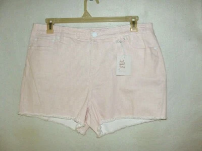 Pantalones cortos para mujer Lauren Conrad rosa a cuadros tiro medio - talla 18 - nuevos con etiquetas Foto 1 de 2