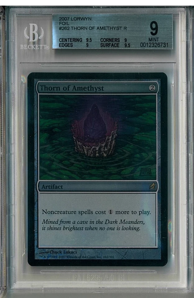 MTG THORN OF AMETHYST Lorwyn Foil BGS 9 Graded MTG (95,9,9,95) BGS Magic NM - Image 1 of 1
