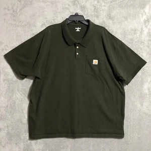 Carhartt Polo Pocket Shirt Grün Herren Größe 2XL Loose Fit Workwear K198 OLV - Bild 1 von 10