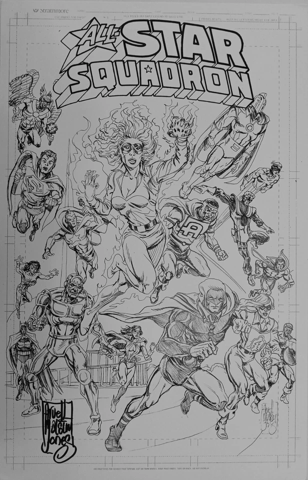 ALL-STAR SQUADRON POSTER ART - Limited edition print, hand-signed by the artist. - Image 1 of 1
