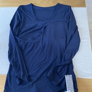 M & S Ladies Navy Sleep Bra Top with fexifit stretch New With Tag Size 14