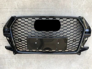 Para Audi 2016-2018 Q3 SQ3 Actualización a RSQ3 Parrilla de parachoques delantero de nido de abeja negro - Imagen 1 de 4