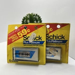 2X ~ Paquete de 5 hojas Schick Plus Platinum NUEVO DE COLECCIÓN con revestimiento de teflón - Imagen 1 de 2