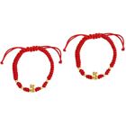  Set of 2 Jahr Des Kaninchens Red String Armband Schnur Frulein Chinesisches