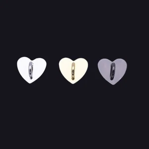 Self Adhesive Metal Heart Phone Charm Holder Finger Ring Stand Hooks Buckle - Picture 1 of 34