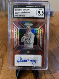 2024 Prizm WWE Autograph Red #d /99 Theodore Long #SS-TLO Auto CGC 9.5 Mint+ - Picture 1 of 2