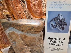 Whale Sculpture- Carved In Soap Stone With Papers Warren Arnold Sculpture  - Picture 1 of 8