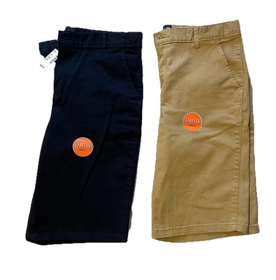 Boys Uniform Stretch Chino Shorts 2-Pack Size 16 - Image 1 of 4