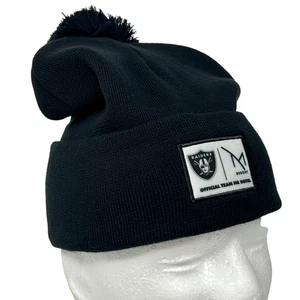 Las Vegas Raiders M Resort Cuffed Pom Pom Beanie Toque Winter Hat Black HQ Hotel - Picture 1 of 8