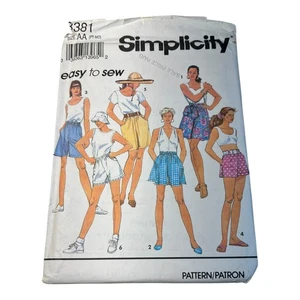 Simplicity 8381 Women's Shorts Sewing Pattern Size AA (Petite-Medium) Uncut - Picture 1 of 3