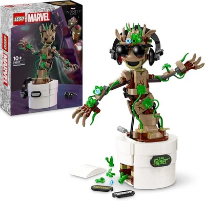 LEGO Marvel Tanzender Groot, animierte Minifigur eines Charakters aus Guardians
