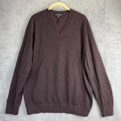 Banana Republic Sweater Adult Extra Large Plum V Neck Luxury Blend Silk Cashmere - Image 1 of 4