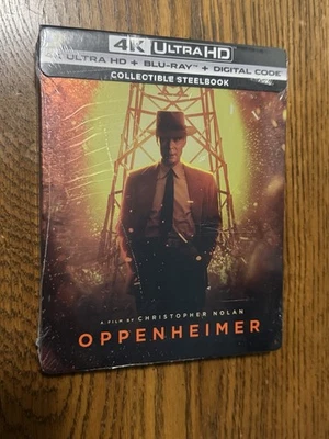 Oppenheimer 4K Steelbook (4K Ultra HD + Blu-ray + Digital) New & Sealed! - Image 1 of 3